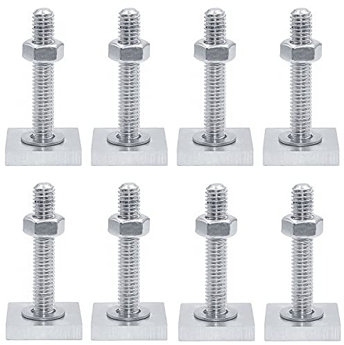 Nuyoah T-Nut Adapter Dachbox Nutensteine Dachträger Nutsteine Set T-Nut M6 x 35mm Nutsteine für Relingträger Kompatibel zu Thule mit Muttern Unterlegscheiben, 8Stk (8)