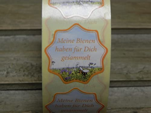 Generisch 2X 100 Etiketten/Aufkleber -Meine Bienen haben für Dich - Imker,Imkerei 3,4cm Honigglasetiketten Honigetiketten