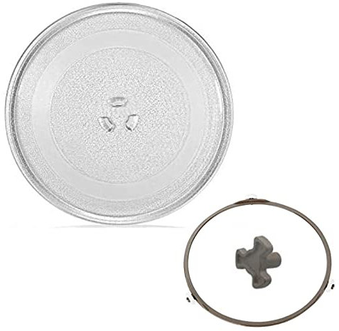 LIGUOYI UniversalDrehteller Für Mikrowelle with 3 Fixers, 360° Rund Glasdrehteller Für Mikrowellen, Stabil, Sicherheit, Mikrowellenteller Für Diverse Mikrowellen, Mit Mikrowelle Drehring