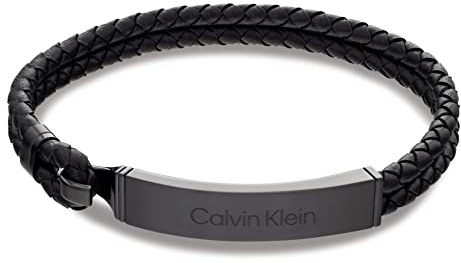 Calvin Klein Geflochtenes Lederarmband für Herren Kollektion CK ICONIC FOR HIM - Erhältlich in Braun oder Schwarz