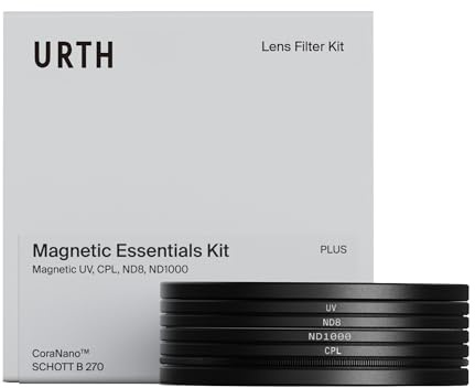 Urth 39 mm Magnetisches 4-in-1 Essentials Filterkit (Plus) | UV, CPL, ND8, ND1000, nanobeschichtetes HD-Optikglas, ultraflache Kamerafilter mit 2 Kappen