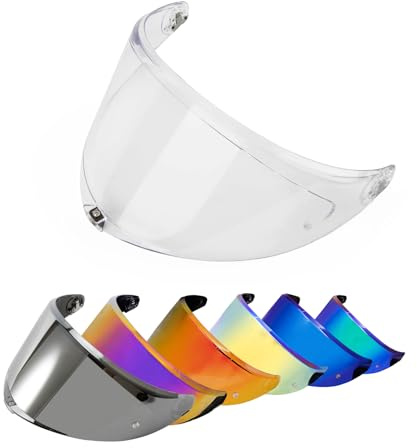 PSLER Helmvisier für AGV K6 K6s, Kratzfest Ersatz, Transparent | Splitterschutz antibeschlag motorradhelm ersatzvisier, optische klarheit blendschutz uv-schutz windschutz, motorrad visier