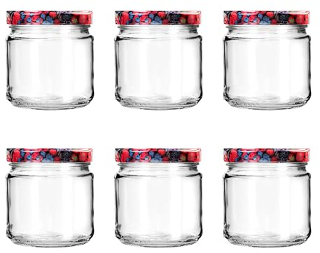 Blumixx Einmachgläser mit Deckel, 6er Pack, 210 ml - Ideal für Marmeladen, Konserven & Aufbewahrung, Perfekt für Heimwerker und Hobbyköche