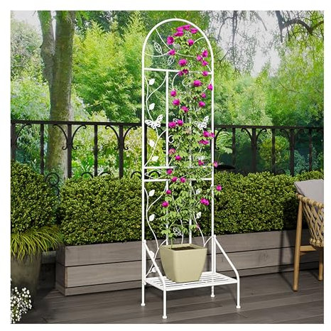 Rankgitter Metall Himbeeren Rosen Rankhilfe, Rankgitter für den Außenbereich, Gartenzaun für Kletterpflanzen, dekoratives Rankgitter für Pflanzen, Rankgitter für Kletterpflanzen für Terrasse, Rasen (