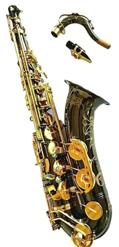 LANGLIE Black Nickel Gold Saxophone Sax B Flat Tenor Saxophone Playing Professionally