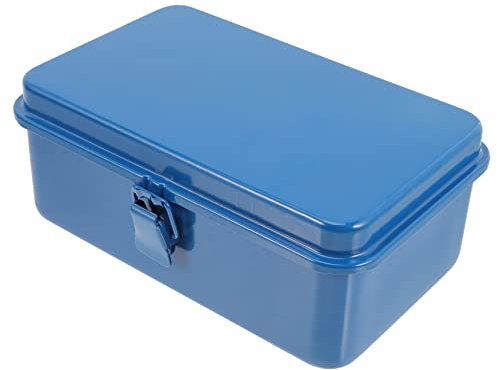 Hoement Werkzeugaufbewahrung Box Aus Eisen Tragbarer Werkzeugkasten Für Mechaniker Metallbox Mit Verschließbarem Deckel Kleiner Werkzeugkasten Für Werkstatt Und Heimgebrauch