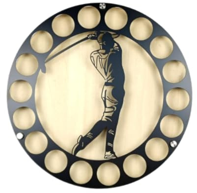 kowaku Golfball-Display-Halter, Ball-Sammlungs-Vitrine zur Aufbewahrung signierter Bälle, Wanddekoration, hängendes Wandregal