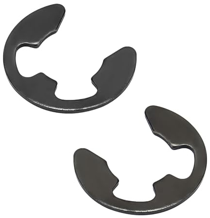 Ctyjia 100 Piezas Arandelas de Seguridad E-Clips, Anillo de Retención en Forma E, 4.0mm Anillo de Retención, para de Sujeción de Eje