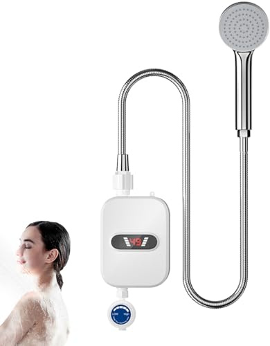 Calentador De Agua Caliente - Ducha Eléctrico Con Pantalla LED | Calentador De Agua Eléctrico Sin Tanque | Juego De Ducha Termostático | Calentamiento Rápido
