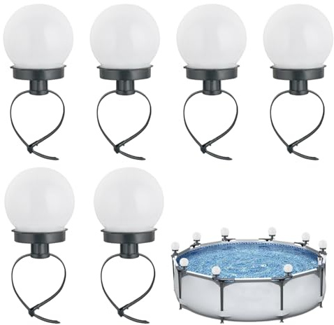 Rrlihjgu Piscina Luci, luci della piscina a LED solare,Luci per piscine fuori terra - Decorazione di recinzione a lunga durata impermeabile a LED per i ponti esterni ringhiere scale
