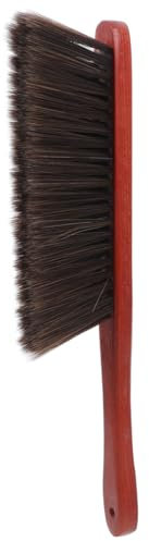 BEBEMOKO Long Handle Fireplace Brush Soft Bristle Wood Hand Broom for Dusting Fireplace and Furniture Cleaning Hardwood Handle