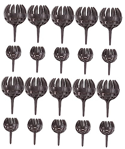 GANAZONO 20 piezas Cajas de Fertilizante para Plantas Cestas Portátiles de Plástico Resistentes UV Contenedores Seguros para Bonsái y Jardinería