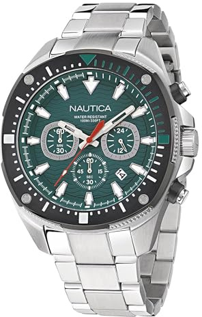 Nautica NCT BLUESAIL - Orologio da polso in acciaio inox (modello: NAPBSF504)