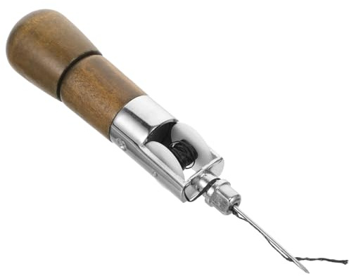 DEARMAMY Kit de Herramientas para Trabajar Cuero Punzones Metálicos y Agujas, Adecuado para Proyectos de Cuero DIY y Reparaciones Manuales