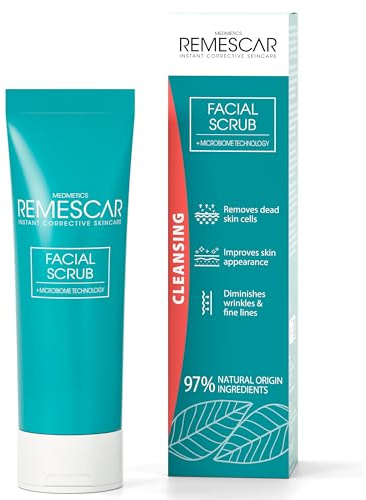 Remescar Gommage Visage Exfoliant – Nettoyant Facial Purifiant aux Micro-Grains – Élimine Cellules Mortes et Impuretés – Peau Lisse et Lumineuse – pour Tous Types de Peau