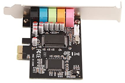 YUYTE Pci de Sonido Tarjeta de Sonido Tarjeta PCI-E Estéreo de 6 Canales para PC con CD de Drivers - CMI8738 5. Chip Multicanal, Ideal para Cine en Casa y Gaming