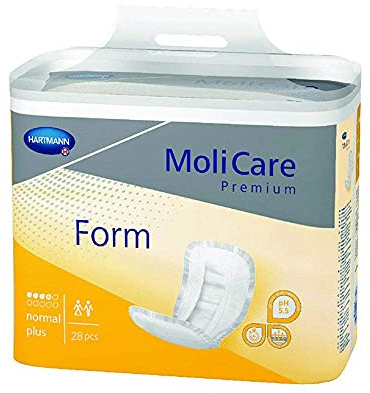 MoliCare Premium Form Normal Plus Large Shaped Inkontinenzeinlagen, 4er Pack (4 x 28 Stück)