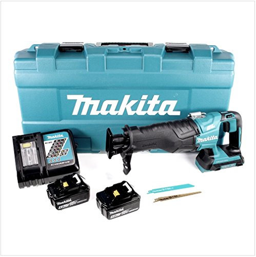 Makita DJR 360 RTK Akku Reciprosäge 36V (2x18V) Brushless Säbelsäge im Koffer + 2x 5,0 Ah Akku + Ladegerät