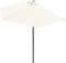 Kingsleeve® Sombrilla Semicircular Patio Balcón 2,7m Protección UV80+ Parasol Terraza Manivela Suave Crema