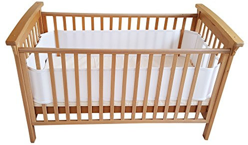 Airoya® 4-seitige, atmungsaktive Nestchen, frei von Verhedderungsrisiko, BS EN 16780 Sicherheitsein formung, luftstromsichere 3D-Netz-Kinderbetteinlage