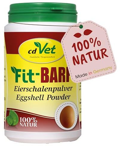 Fit-Barf – Polvere per guscio d'uovo 300 g – Fonte naturale di calcio per cani e gatti – Alta biodisponibilità – Nutrizione Barf