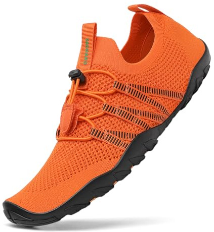 SAGUARO Unisex vattenskor herr dam halkfria snabbtorkande aqua strand simma surfing promenader, Orange 060, 38.5 EU