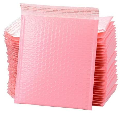 VEYLIN 16Pcs Poly Bubble Mailers, 15x20cm Padded Envelopes, Bubble Lined Wrap Polymailer Bags for Shipping(Pink)