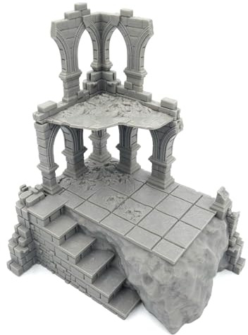 QP3D - Battle Ruined Pillars Building, Terrain Scenery for Tabletop & RPG 28-32mm Miniatures Wargame Props DnD D&D, 3D Printed and Paintable