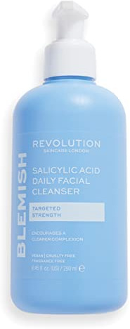 Revolution Skincare Gesichtsreiniger, mit Salicylsäure, bekämpft Hautunreinheiten und verkleinert Poren, vegan und frei von Tierversuchen, 250ml