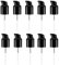 ericotry 10PCS 410/20mm Plastic Replacement Pump Top Head Cosmetic Liquid Foundation Makeup Pump Replacement with Rotate Lock and Cover for Foundation Lotion Essence (Black)