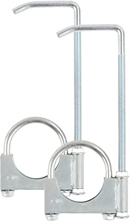 GESEXI - Exhaust Clamp with Hanger for 2.25 Exhaust Pipe Universal Clamp on Exhaust Suspension 2 Pack