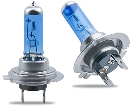 GKmow 2 PCS H7 Car Halogen Bulb, 12V 100W High-power Stone Car Bulb Low Beam, Universal Automotive Replacement Accessories, Product Compatible with Cars, Trucks, Vans, SUVs, Trailers (White)