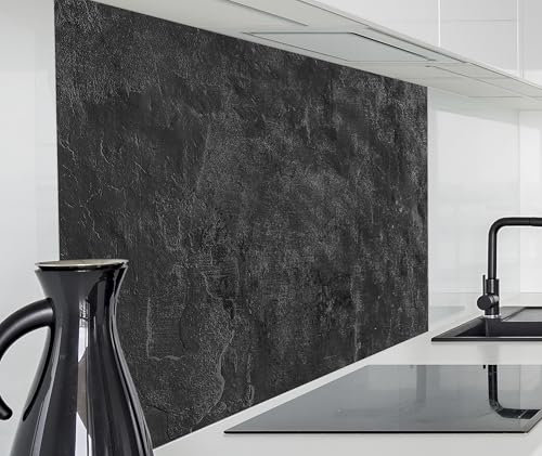 timalo Alu Spritzschutz Wand für Herd, Küche Küchenrückwand | Aluminium 2mm | Alurückwand Aluverbund Wandpaneele Rückwandschutz Platte | 80x50cm Schieferplatte