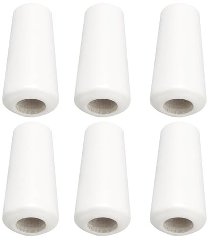 SG Store Anhänger für Jalousien, 4 mm, Holzknebel, Vasenförmiger Anhänger für Fensterläden, Bambusvorhänge, Weiß, 36 x 17 mm, 6 Stück