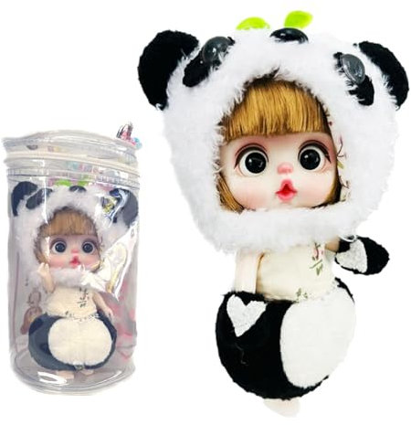 Weppduk Actionfigur Plüsch, Anziehpuppe | Bewegliche Puppe mit großen Augen und Kleidern im Pyjama,Modepuppe mit Einteiler für Kleinkinder, Studenten, Teenager, Geburtstag, Strumpffüller