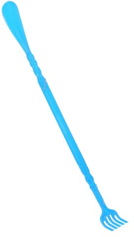 Rascador de Espalda y Alzazapatos Multifunción de ABS Azul | Diseño de Doble Uso, Agarre Seguro, Accesorio Práctico para Calzar, Acabado Estilizado, Uso Manual