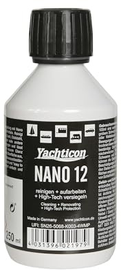 Yachticon Nano 12 Politur 500ml, Hochglanzversiegelung für Boot, Yacht, Caravan, Schützt vor UV Strahlung, Salz, Umwelteinflüssen, Langzeitschutz für GFK und Lacke, Nanotechnologie Pflege