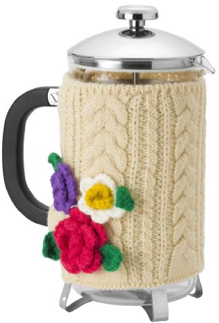 Ulster Weavers Flower Corsage Knitted Cafetiere Jackets