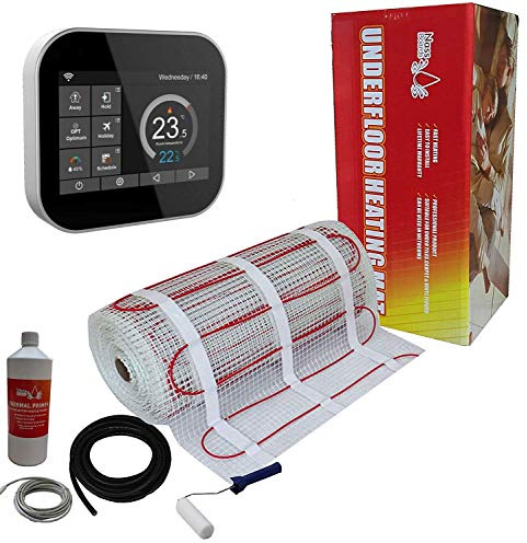 Electric Underfloor Heating kit 150w - 2.0m2 - Black Smart WiFi Thermostat