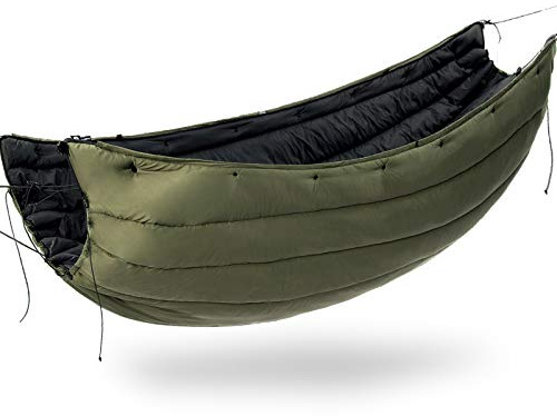 Onewind Campinghängmatta undertäcke, Dupont Sorona-isolering under täcke, lätt varm hängmatta täcken för dubbel eller enkel hängmatta camping, vandring, backpacking, OD grön
