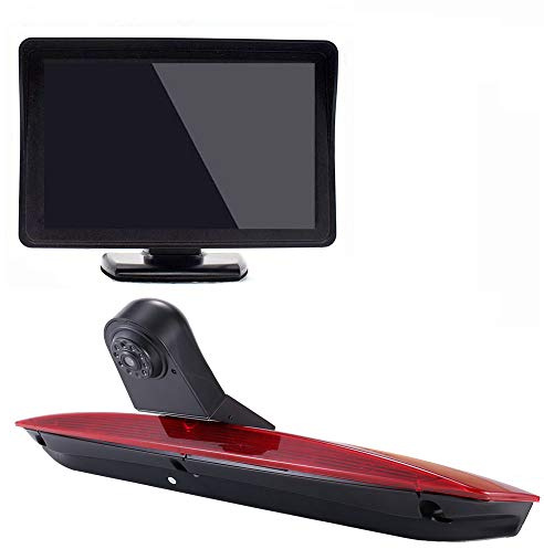 Transporter 4.3 Zoll LCD Monitor+Dritte Bremsleuchte Kamera Rückfahrsystem Bremslicht Einparkkamera Rückfahrkamera für Mercedes Benz Vito W447 109 111 114 BLUETEC LWB Kasten CDI Van