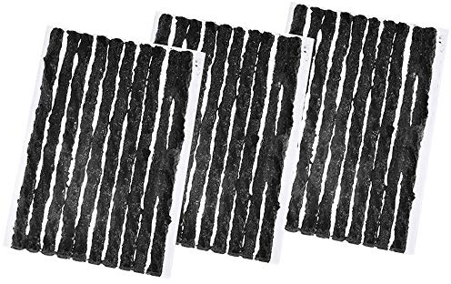 ETOPARS 30 x däckreparation slanglös däckpunktering reparationsremsor strängsats gummiverktyg rekreation däck bil svart 100 mm x 3,5 mm