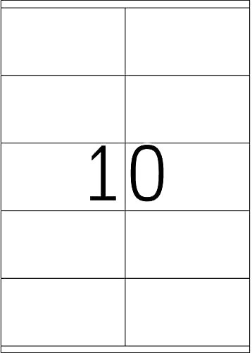 Etiketten Klebeetiketten Bögen weiß DIN A4 selbstklebend Größe/Menge wählbar (105 x 57 mm, 100 Blatt)
