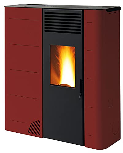 Generico Pelletofen BIO GS90 8kW SLIM mit Multi-Rauchausgang, 26,3 cm Tiefe, 81,4 x 90,0 cm