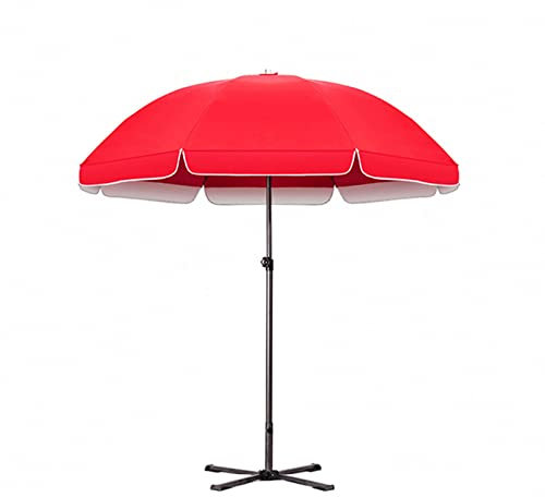 lhx Outdoor Play Beach Umbrella Garden Umbrella Summer Parasol Sun Umbrella (Color : Red)