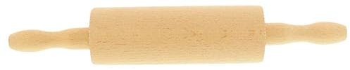 teemando® Marken-Holz-Teigrolle für Kinder, 23 cm, drehbare Achse, Marzipanrolle, einfaches ausrollen Mit dem Mini-Nudelholz