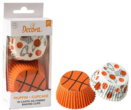 Decora, 0339866 Pirottini Basket da 50 X 32 mm, per Cuocere, Presentare e Regalare Muffin e Dolcetti, Resistono fino a 180°C, In comodo Blister, Made in Italy