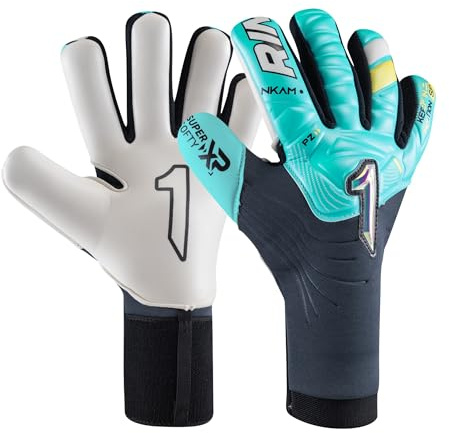 Guantes de Portero de Fútbol Rinat NKAM Semi Adulto Verde Agua Unisex Talla 10