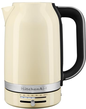 KitchenAid Wasserkocher 1,7L Temperaturwahl Crème | Grüner Tee, Kräutertee oder Filterkaffee punktgenau erhitzt; Familienkapazität, Kalkfilter und langlebige Konstruktion