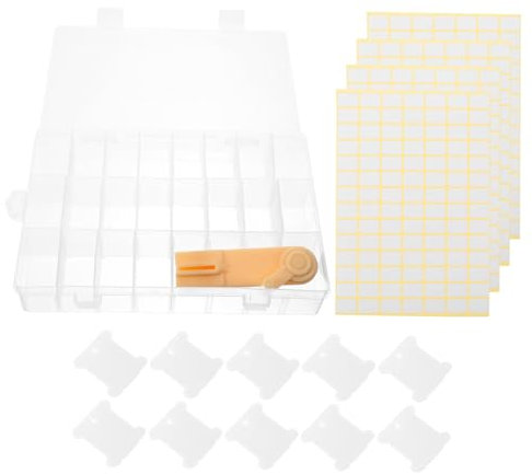 DIYEAH 1satz Winder Für Stickgarn Fach Aufbewahrungsbox Winderplatten Handbetrieb Und Etiketten Ordnung Für Stick Und Nähgarn Lösung Für Bastelprojekte